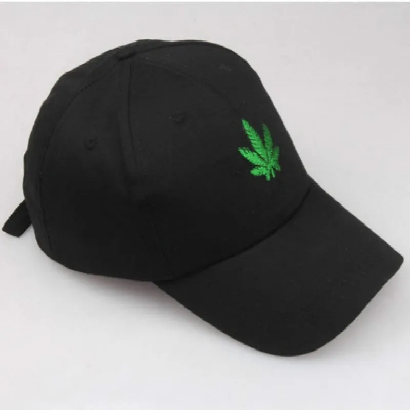 Stylish Black & White Weed Baseball Cap