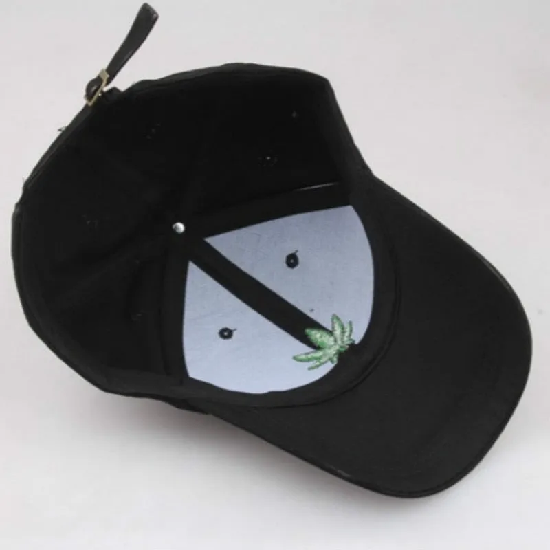 Stylish Black & White Weed Baseball Cap