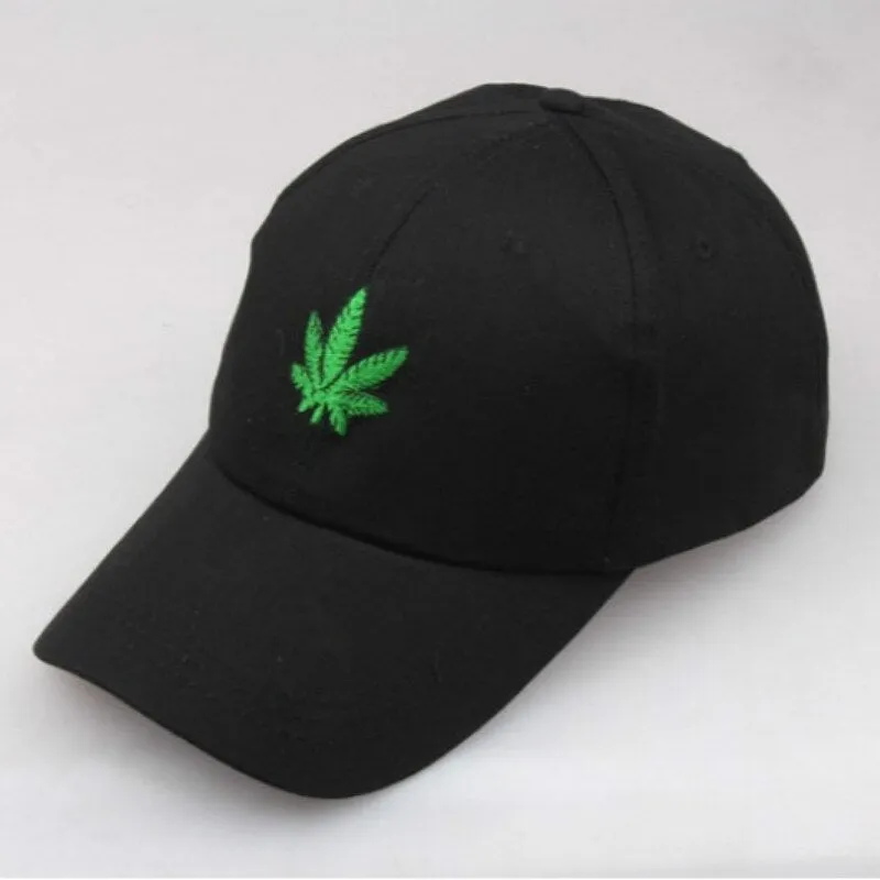 Stylish Black & White Weed Baseball Cap