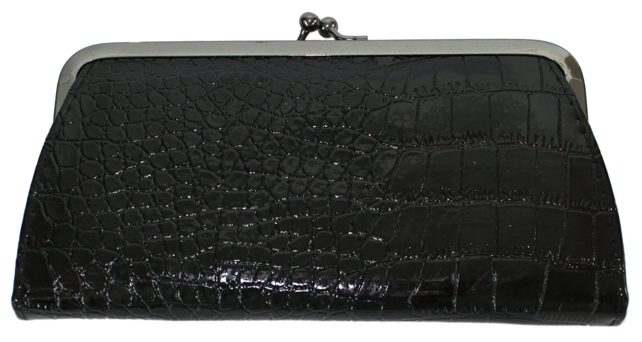 Stylish Crocodile Embossed Leather Ziparound Wallet