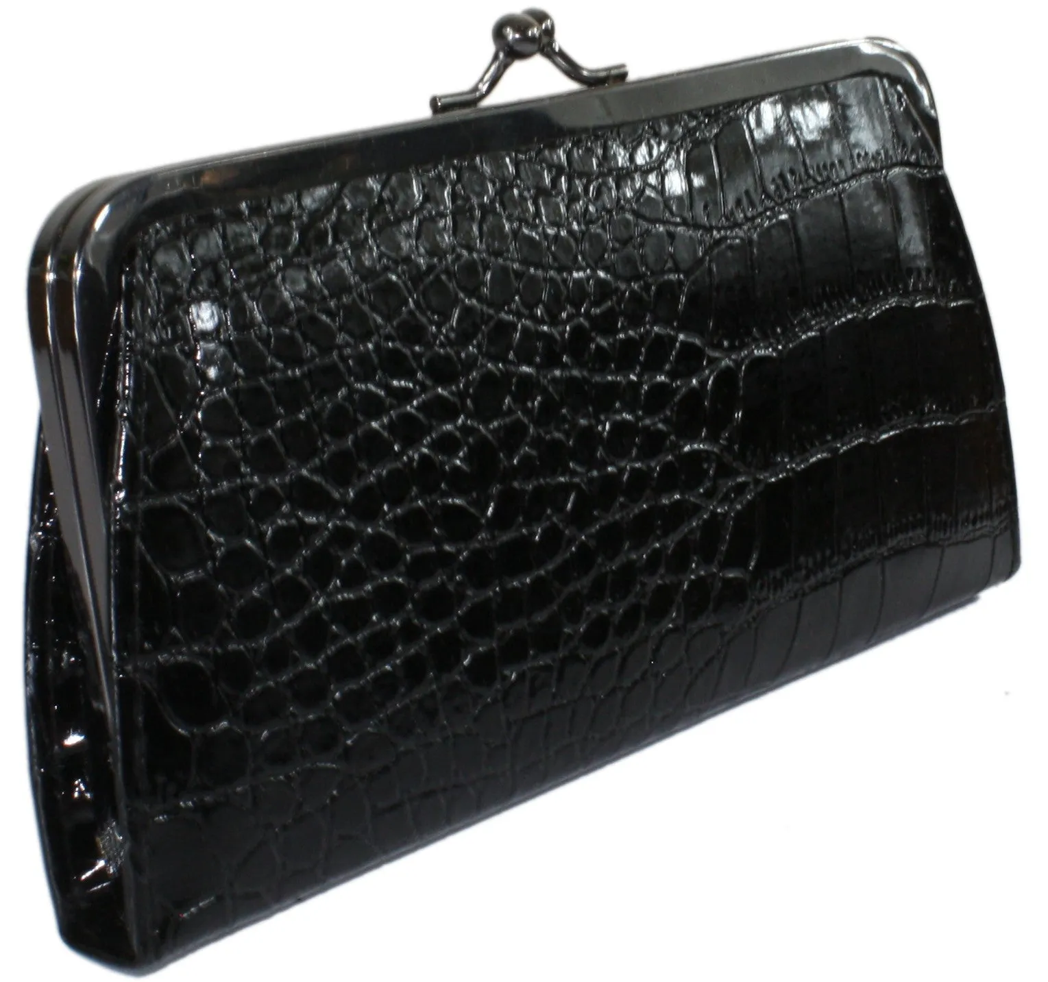 Stylish Crocodile Embossed Leather Ziparound Wallet
