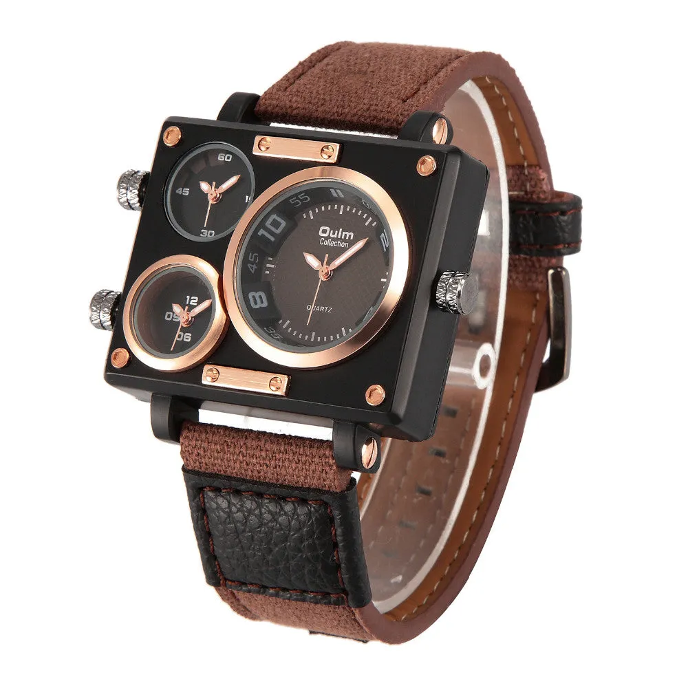 Stylish Double Movement Compass Watch