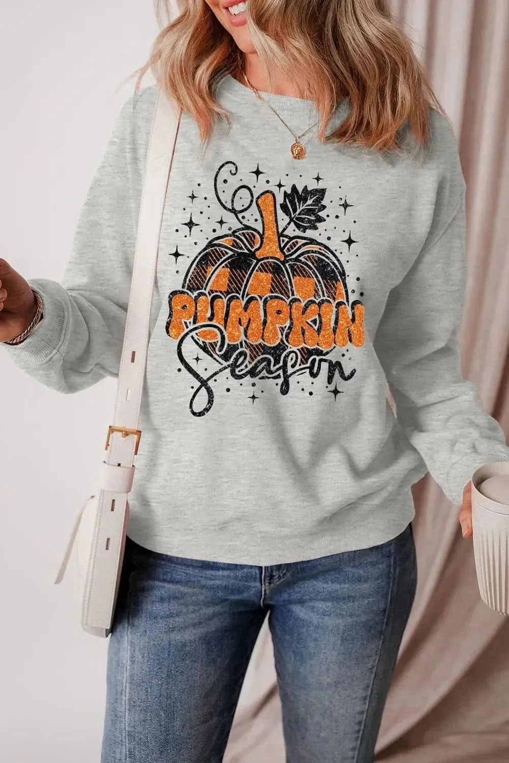 Stylish graphic long sleeve top