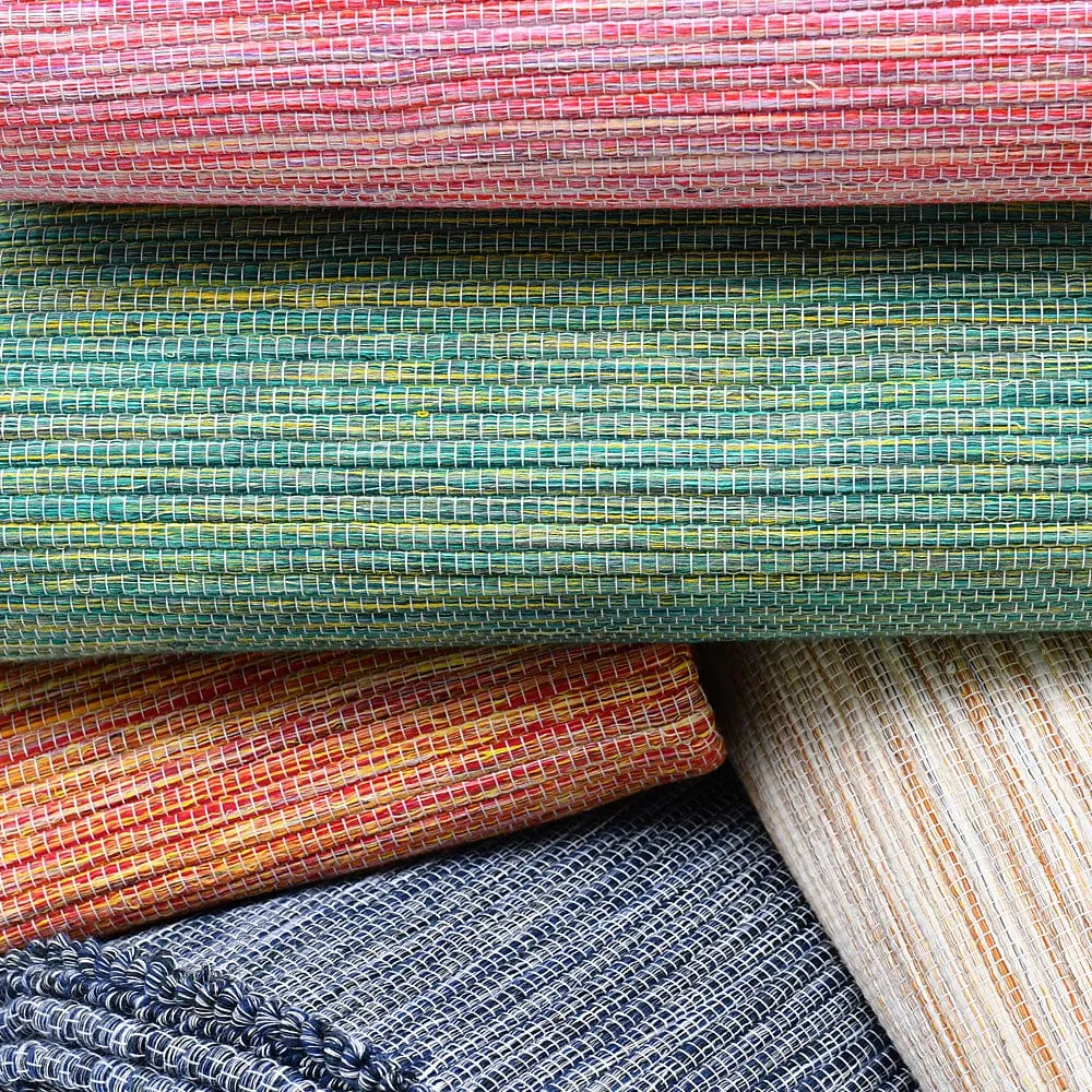 Tapis artisanal en fibres naturelles 200x150 - Beige