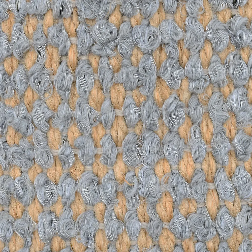 Tapis artisanal en sisal et coton 160x95 - Gris clair