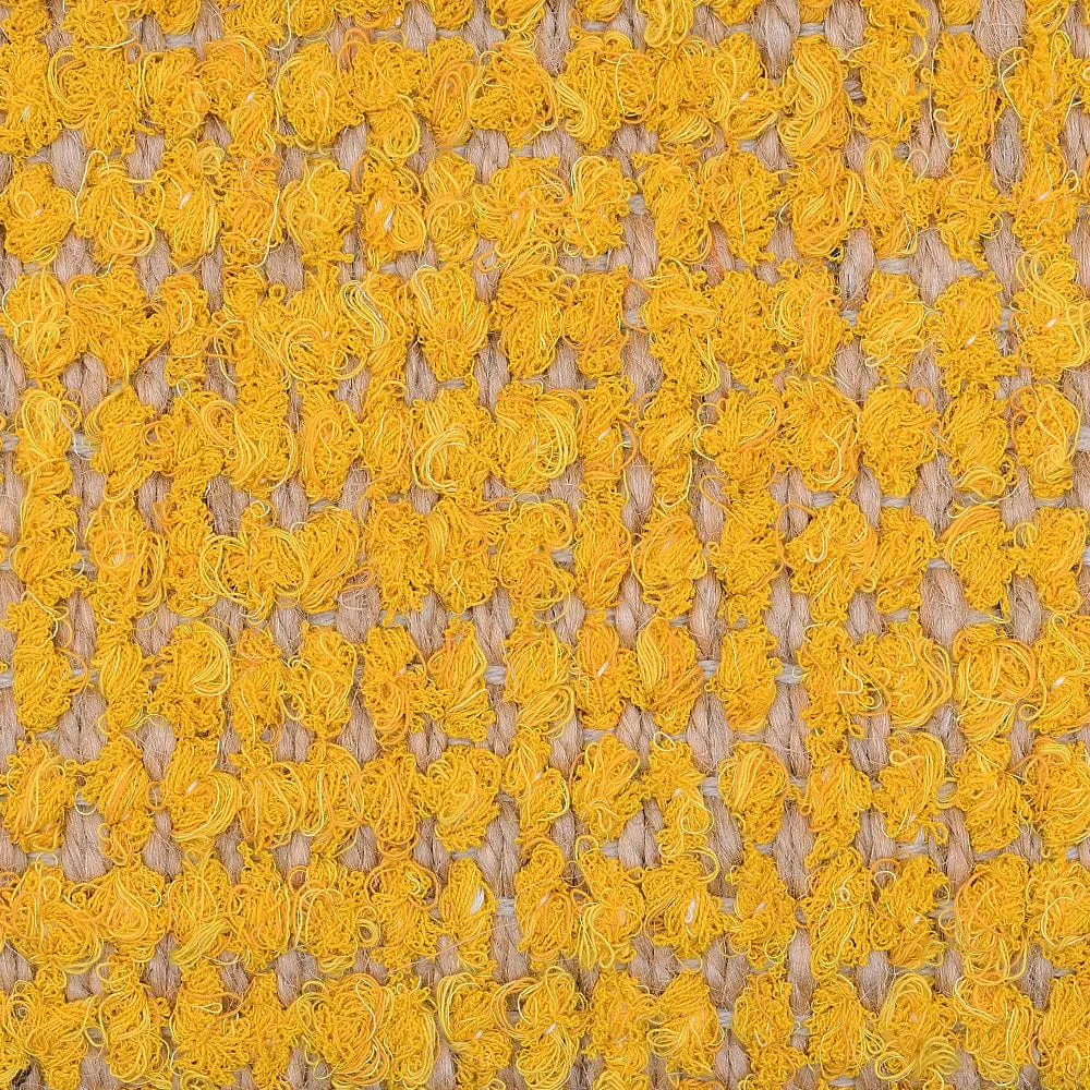 Tapis artisanal en sisal et coton 160x95 - Jaune