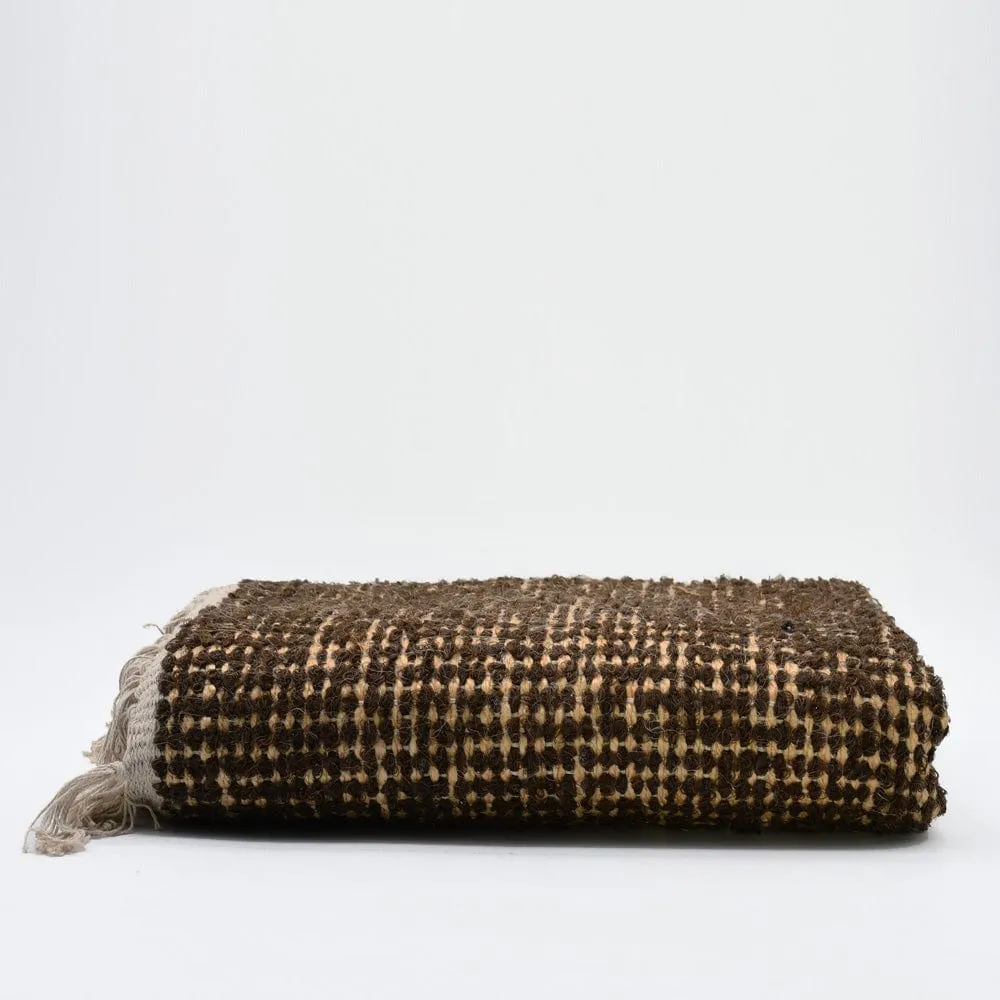 Tapis artisanal en sisal et coton 160x95 - Marron