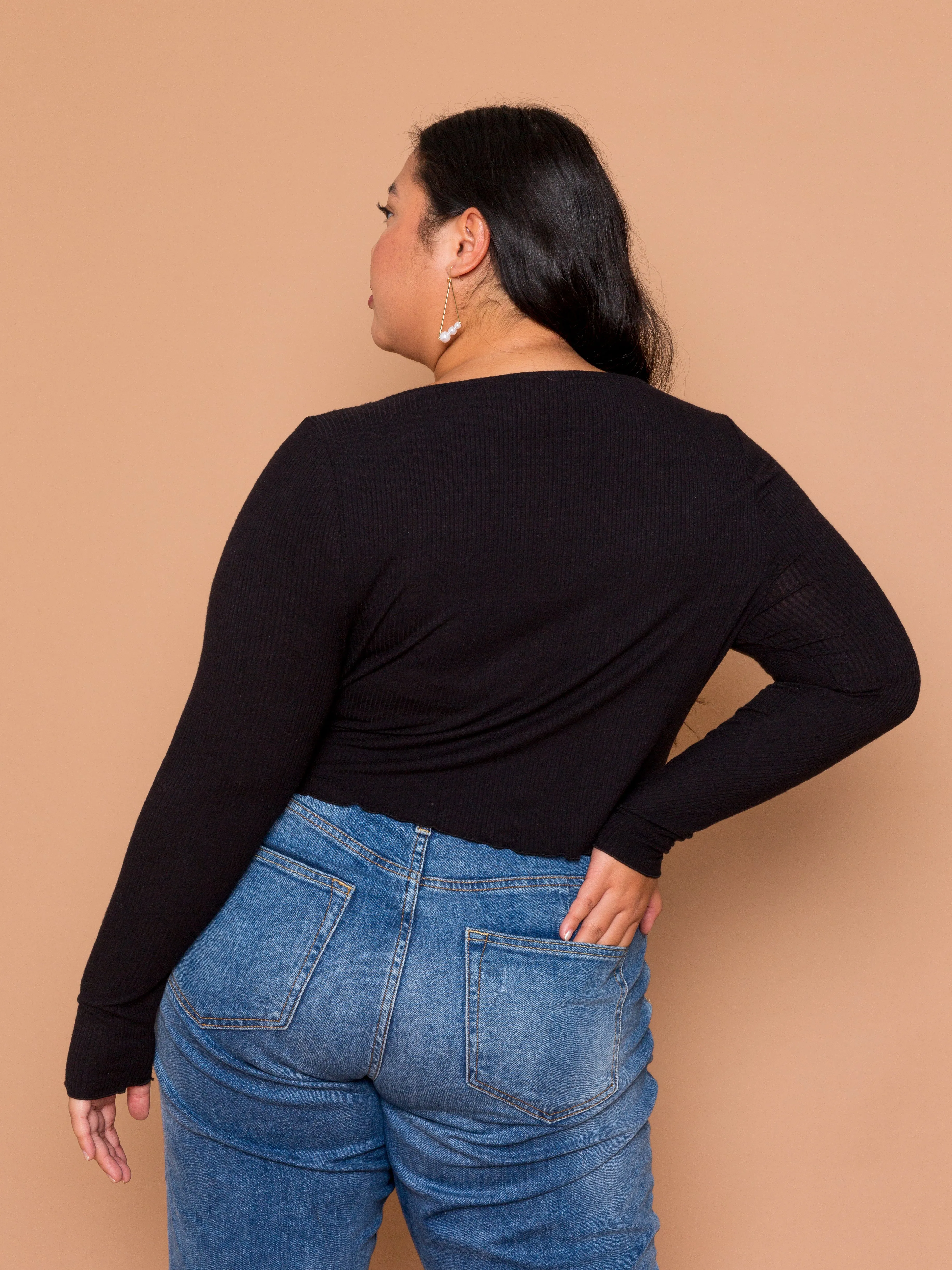 THE BUTTON PARTY CARDI - Black