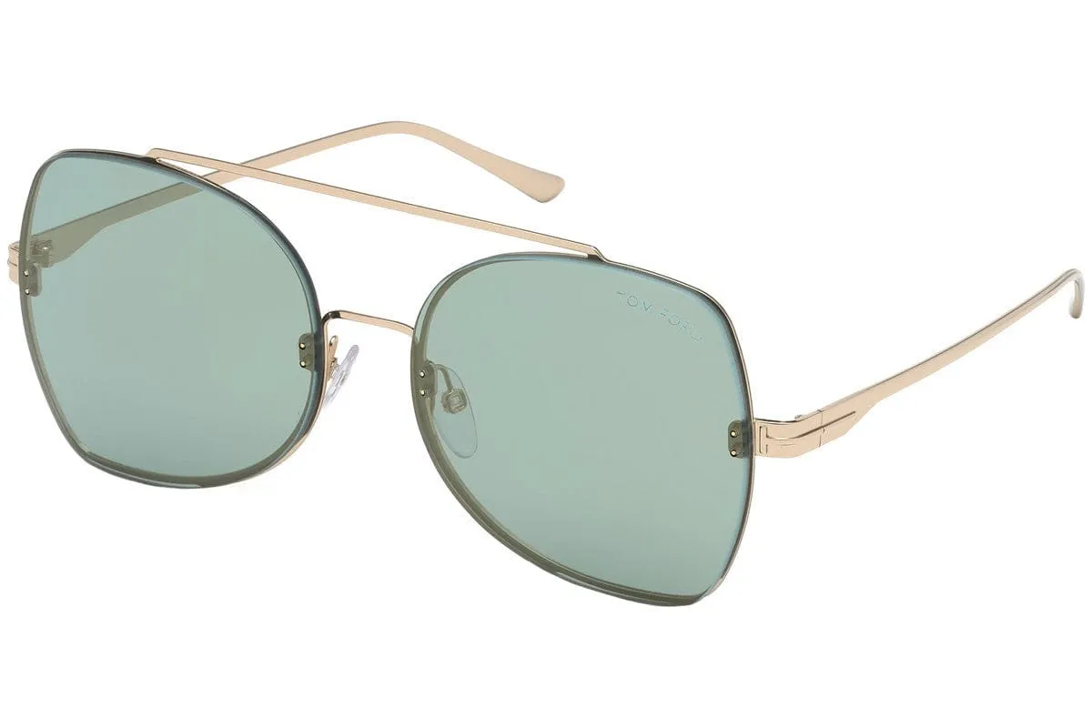 Tom Ford FT0656 28Q Gold Rectangle Scout Sunglasses