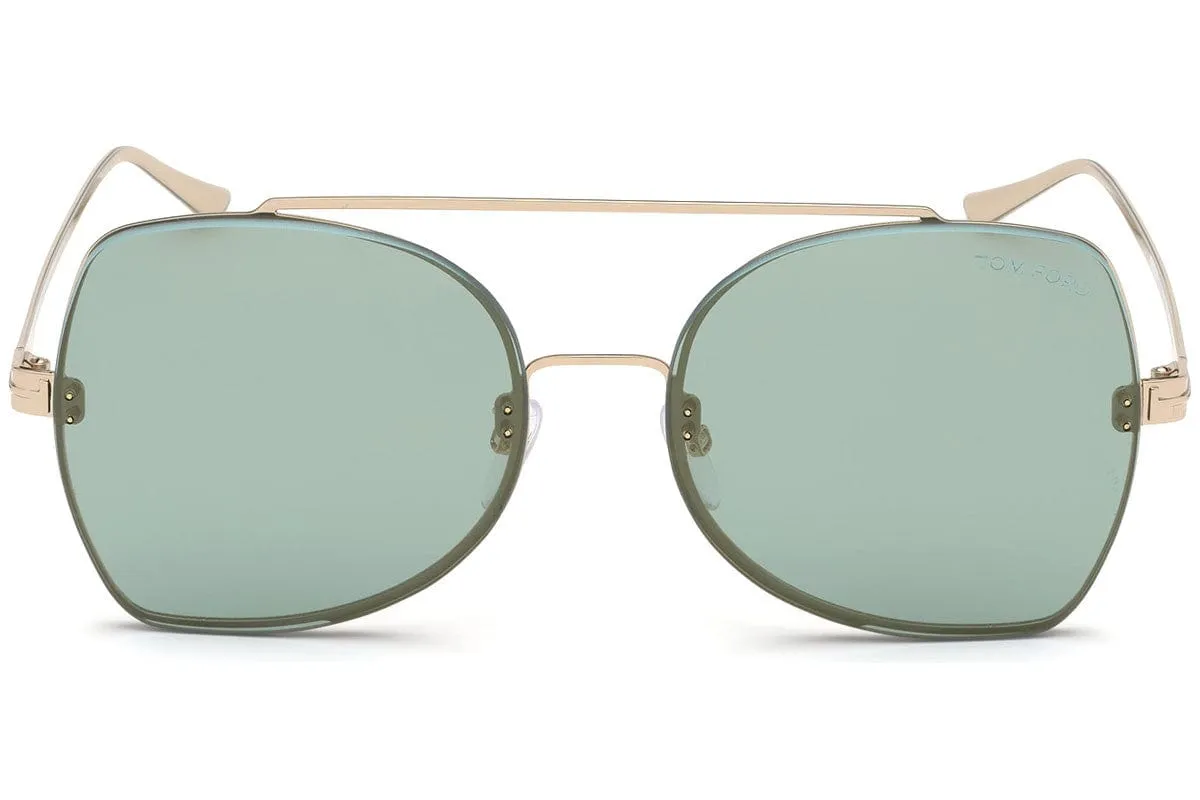 Tom Ford FT0656 28Q Gold Rectangle Scout Sunglasses