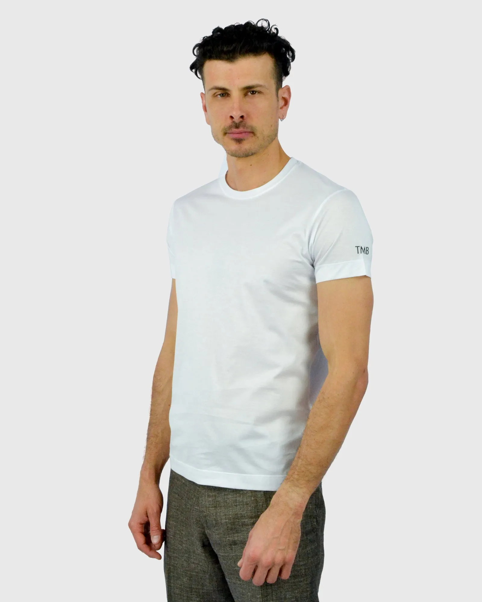 TOMBOLINI WJ35-ZJDZ-TB SS WHITE CREW T-SHIRT