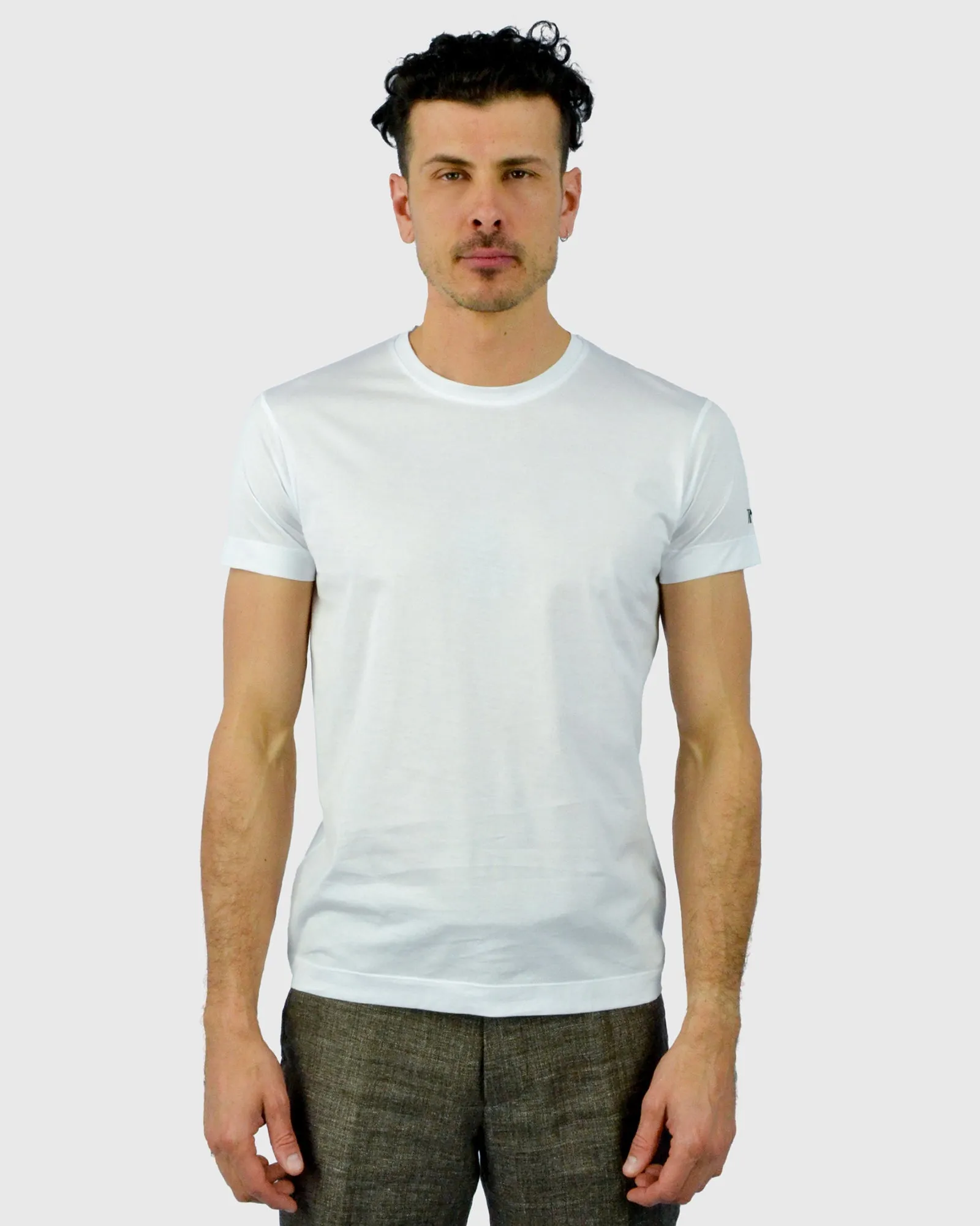 TOMBOLINI WJ35-ZJDZ-TB SS WHITE CREW T-SHIRT