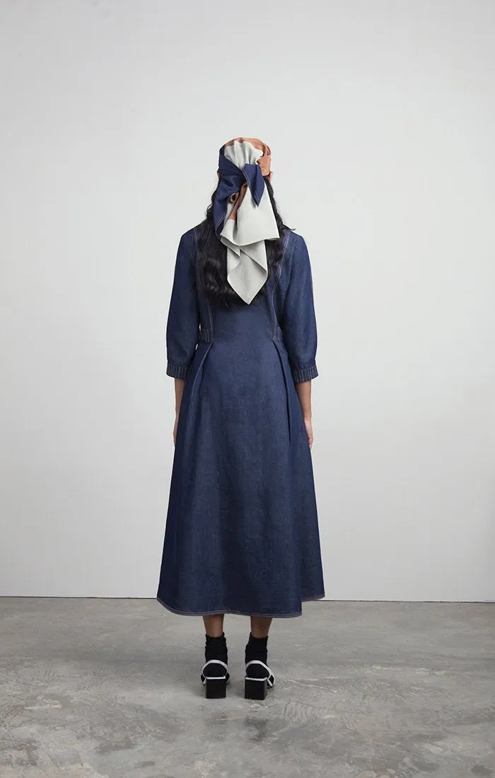 V Neck Denim Dress