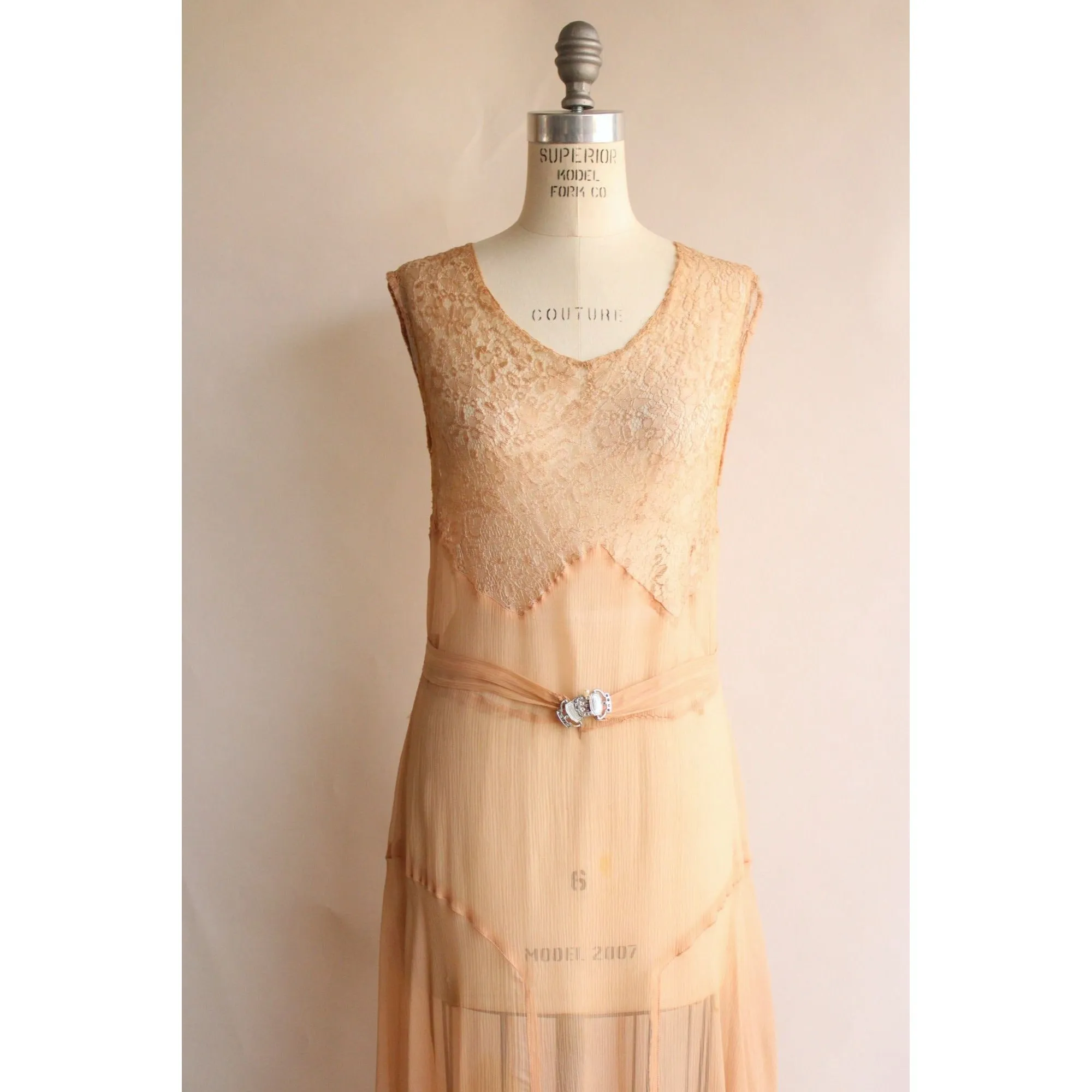 Vintage Antique 1920s Dress with Jacket and Belt