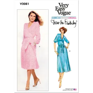 Vogue Pattern V2081 Misses' Wrap Dress by Diane Von Furstenberg