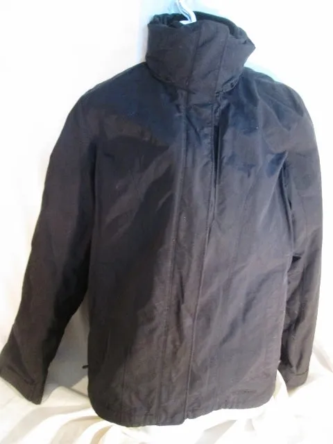 Womens 2 in 1 L.L. BEAN Ski JACKET Coat Winter Snow Parka Fleece BLACK XL SQUALL Misses