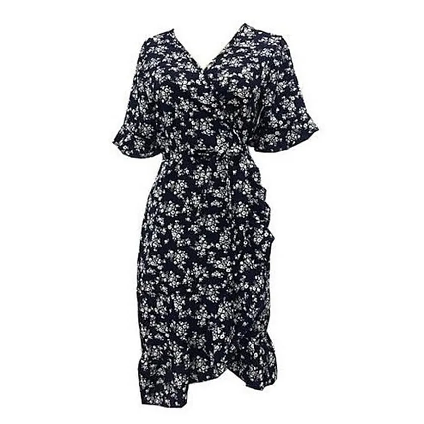 Women's Summer V-Neck Short Wrap Dress