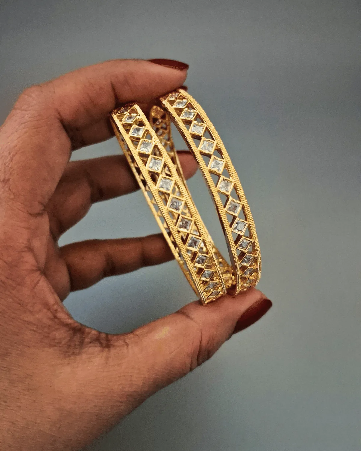 Zevarly Sravya Stylish Ad Pair Bangles