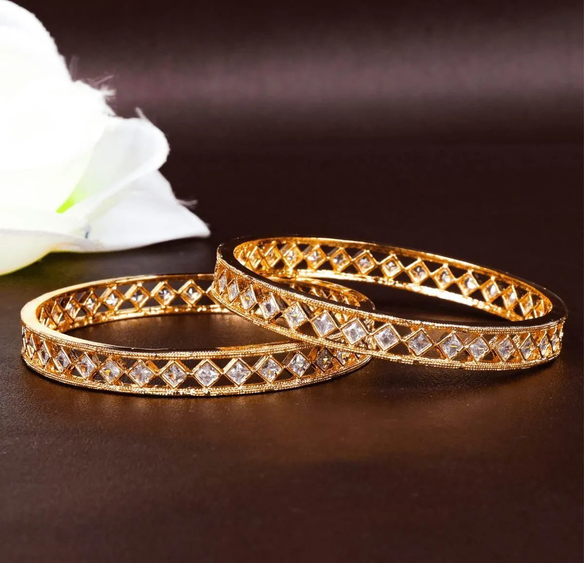 Zevarly Sravya Stylish Ad Pair Bangles